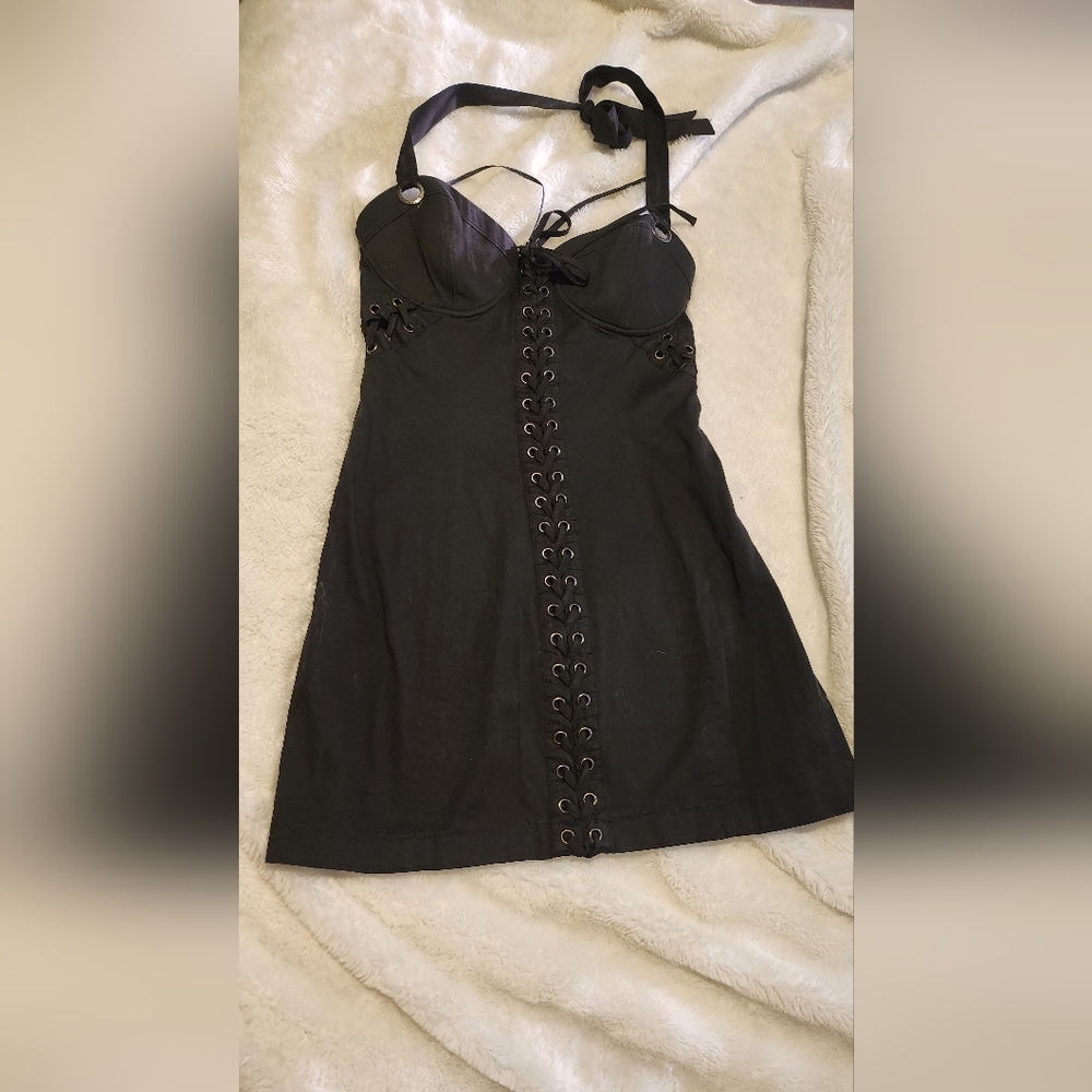 Halter mini dress